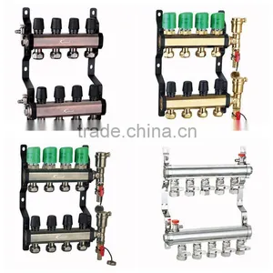 Heating Manifold for Underfloor Heating System Brass Thermostat or Manual thumbnail-2