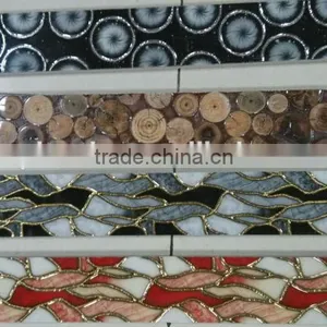 New Design Luminous Porcelain Golden Decorated Border 600x70MM thumbnail-1