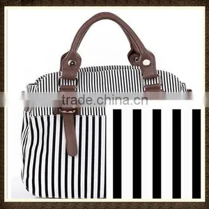 Hot Selling Black and White Stripe Oxford Fabric thumbnail-1