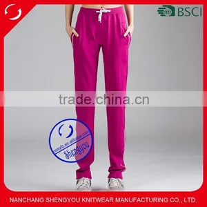 Custome High Quality 100%Cotton Slim Jogger Pants For Women thumbnail-1