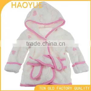 Super Soft Coral Fleece Bathrobe Bathrobe for Kids Baby Terry Bathrobe thumbnail-4