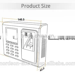 Stable Performance B & W LCD Screen Biometric Access Control System & Time Attendance thumbnail-4