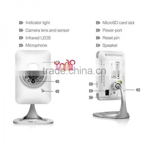 Waterproof Two-way 720P Indoor Wireless Wifi Network Security Camera Webcam Wifi IP Camera Security Camera SystemWhite thumbnail-2