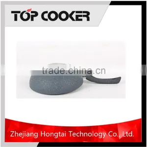 Pressed Aluminum Marble Coating Pan Wok With Lid thumbnail-3