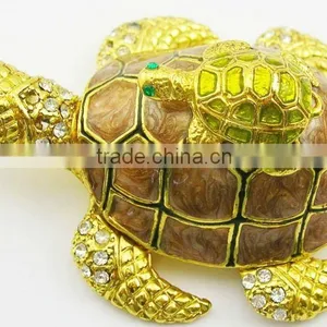Gold Plated Metal Double Turtle Trinket Jewelry Box,good Quality and Various Designs,pass SGS Factory Audit thumbnail-1
