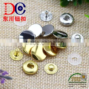 Wholesale Metal Button Hang Plating Silver/ Gold Spring Snap Button,Snap Fastener for Clothes thumbnail-1