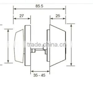 Europe Commercial Anti-theft Stainless Steel Single Cylinder Deadbolt Lock Door Latch Types thumbnail-2