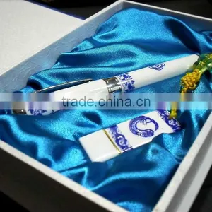 Promotional Gift Blue and White Porcelain USB Flash Drive Disk thumbnail-1