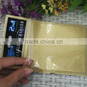 2 IN 1 USB Cable & Charger Packaging Plastic Bags/zipper Bag Sleeve Poly Bag thumbnail-2