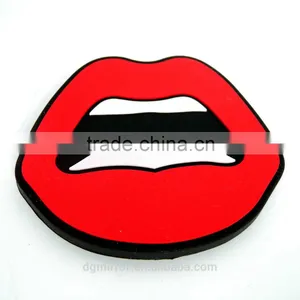 Sexy Lips Silica Gel Mirror, Compact Mirror Wedding Favors, Cosmetic Pocket Mirror & Smart Mirror, Promotional Gift thumbnail-1