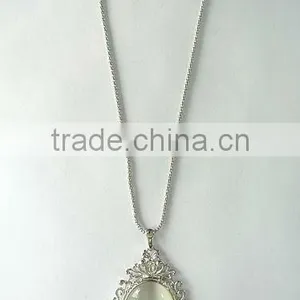 Long Cat's Eye Stone Drop Necklace for Women thumbnail-1