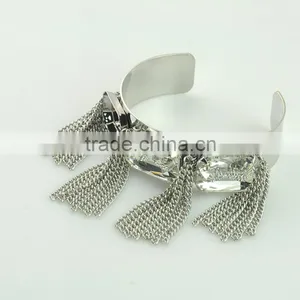 Wholesale Women Silver Tassel New Silver Design Ladies Bracelet Model Silver Plate Crystal Bracelets Bangles thumbnail-4