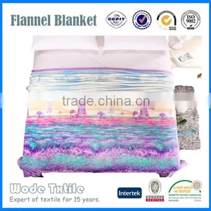 Promotional Flower Printed Flannel Fleece and Coral Fleece Blanket With Cheap Price thumbnail-1