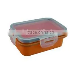 Rectangle Shaped Non-stick Silicone Food Storage Container/unfolding Silicone Container thumbnail-1