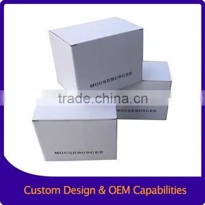Simple Ink Print White Corrugated Paper Box thumbnail-1