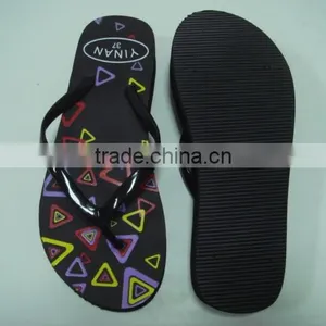 663 LOULUEN Summer Printed EVA Slippers Women Wedge Flip Flops Wholesale thumbnail-4