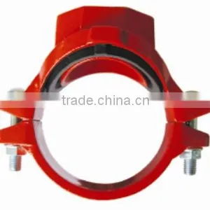 Red Corlor Ductile Iron Grooved Outlet Mechanical Tee thumbnail-2
