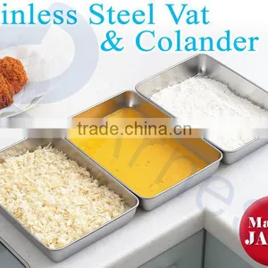 Japanese Kitchenware Cookware Stainless Steel Kitchen Utensils Sturdy Tray Vat Lid Colander Food Containers Cases Boxe Set 76437 thumbnail-1
