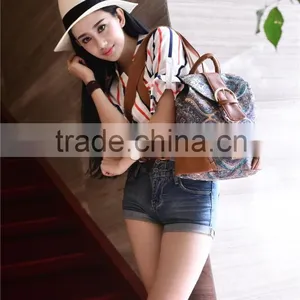 Hottest Vintage Style With Printing Ladies Canvas Backpack thumbnail-1