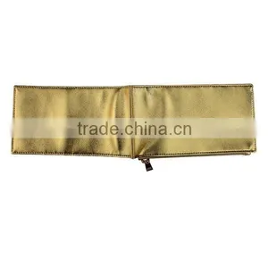 Zipper Closure Foldable Soft Pouch Bag Gold Wallet Case Shenzhen Factory Wallet Leather Case thumbnail-4