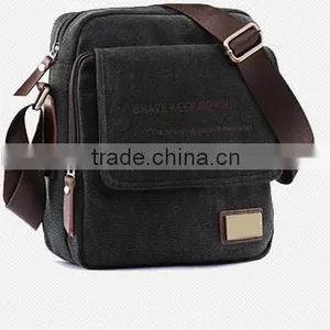 2016 Factory Manufactory Custom Mens Vintage School Shoulder Bag Pocket Briefcase Casual Messenger Bag Canvas Cloth thumbnail-2