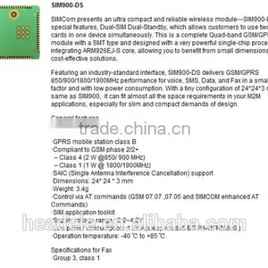 Wirelless Module GSM GPRS Module SIM900-DS SIMCOM thumbnail-1