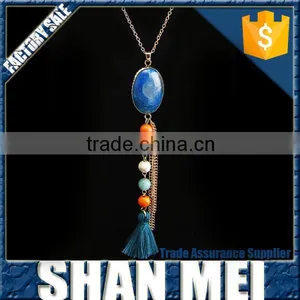 Women's Sweater Accessories Brown Leather Tassel Necklaces thumbnail-4