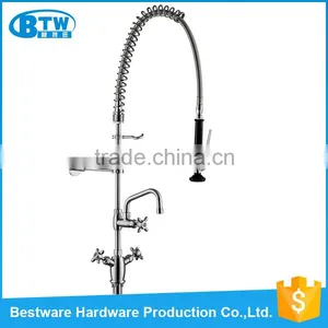 Factory OEM&ODM Commercial Pre-rinse Long Neck Brushed Treatment 304 Stainless Steel Health Water Faucet thumbnail-1