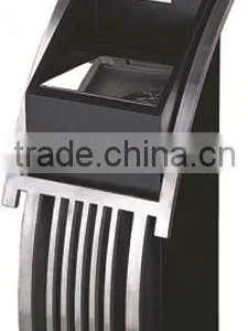 Stainless Steel Print Coating Design Bin C/w Artificial Designed Glass Bowl on Top & Inner Liner thumbnail-1