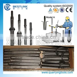 Quarry Stone Break Manpower Hand Steel Shims and Wedge thumbnail-1