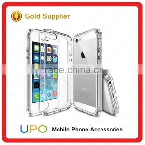 [UPO] High Quality Ultra Thin Slim Clear Anti-scratch Acrylic PC+ TPU Mobile Back Cover Case for IPhone se thumbnail-1