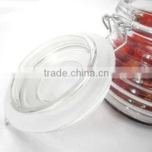 Round Clip Top Glass Jars With Airtight Lid thumbnail-3