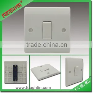 UK Standard Electric Switch 10A 250V 1gang 2way Wall Switch Plate thumbnail-1