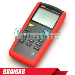 UNI-T UT322 Contact USB LCD Digital Thermometer Multimeter K J T E Tester Meter T1 T2 Input/USB Data Transfer thumbnail-1