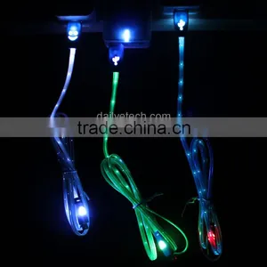 1M Colorful Micro USB LED Charging Cable for Samsung S5 S4 S3 From Dailyetech thumbnail-1