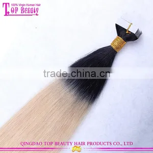 Color #1b/27 Peruvian Ombre Remy Tape Hair Extensions Wholesale Cheap Tape Hair Extensions thumbnail-2
