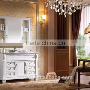Natural Marble Top Bathroom Vanity Set in Beige WTS326 thumbnail-2