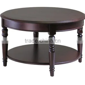 Hobby Lobby Furniture Solid Wood Round Coffee Table With Carven Legs thumbnail-1