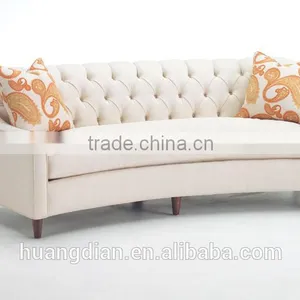 Low Price Modern Sofa Set Designs White Button Tufted Fabric Sofa Living Room Sofa thumbnail-1