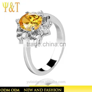 Jingli Jewelry High End Crystal Silver Ring (YJ-399) thumbnail-1