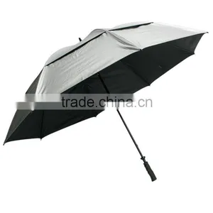 Silver Coated Fiberglass Double Layer Golf Umbrella thumbnail-1