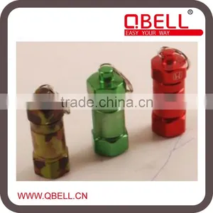 [QBELL]Aluminium Pill Box Case Bottle Holder Keyring Promotion Medicine Waterproof Container Keychain thumbnail-1