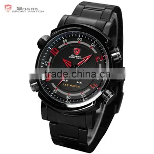 SHARK Sport Men Multiple Function Japan Movement Large Dial LED Display Digital Wrist Watches thumbnail-2