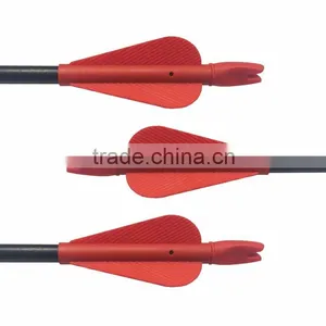The Cheapest Fiberglass Arrow Steel Tip and Screw Point Red Vanes Nock Arrow thumbnail-2