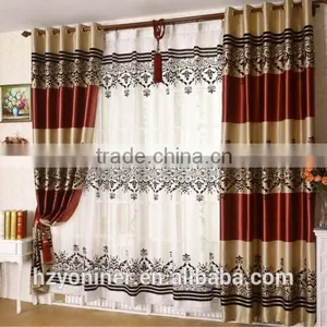 2015 Hot Sale Flocking Designed Window; Made up Curatin in Hotel or Home thumbnail-5