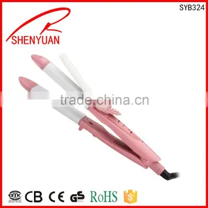 New Design China Manufacture 2 in 1 Professional Hair Straightener Curling Iron Lady Salon Hair Tools thumbnail-1