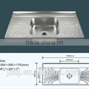 JZ-835 100x50 Stainless Steel Kitchen Sink With Cook thumbnail-3