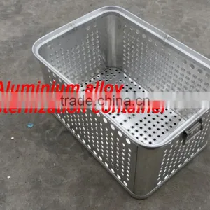 Hospital Disinfection Basket of Aluminum Alloy. Steriliztion Container thumbnail-4