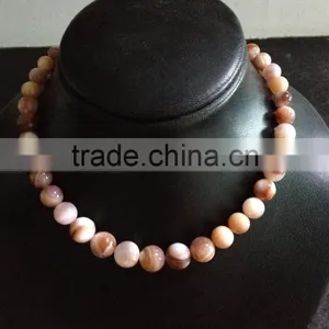 Top Quality Pink Strand Pearl Necklace thumbnail-1