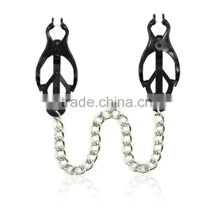 SEX TOYS NIPPLE STRETCHER WITH CHAIN STEEL NIPPLE STRETCHER FOR WOMAN SEX LADIES NIPPLE STRETCHER FOR SEX GAME NIPPLE STRETCHER thumbnail-1